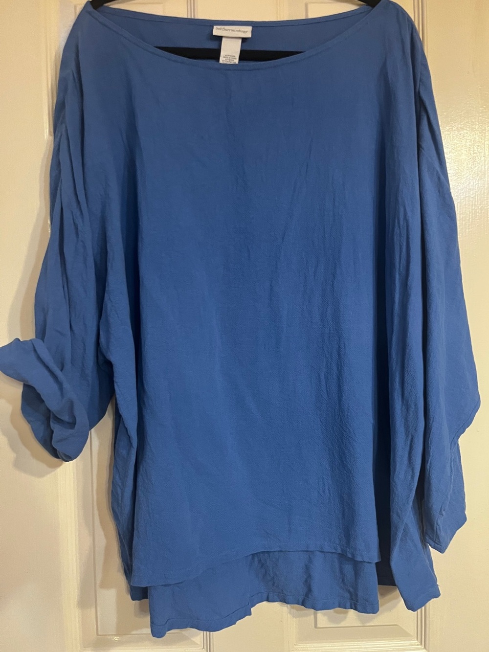 Soft Surroundings Cornflower Blue Relaxed Cotton Tunic